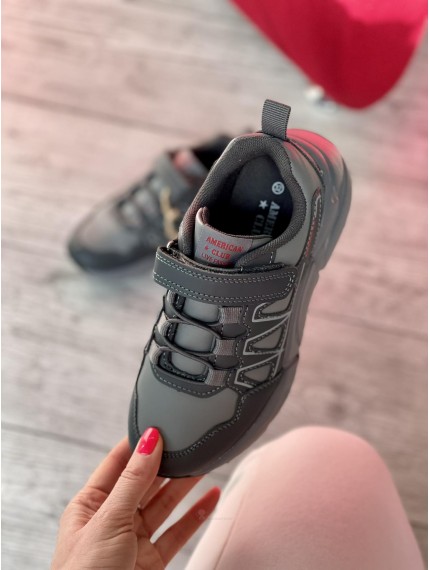 ДИТЯЧІ КРОСІВКИ AMERICAN CLUB GREY MICHAEL ДИТЯЧІ КРОСІВКИ AMERICAN CLUB GREY MICHAEL