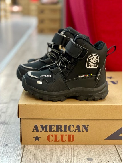 ДИТЯЧІ ЗИМОВІ ТЕРМО ЧОБОТИ AMERICAN SOFTSHELL & TRIPLETEX BLACK OWY