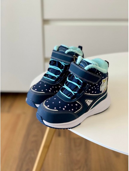 ДИТЯЧІ ЗИМОВІ ТЕРМО ЧОБОТИ AMERICAN SOFTSHELL & TRIPLETEX MINI BLUE PONY