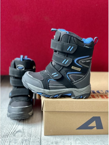 ДИТЯЧІ ЗИМОВІ ТЕРМО ЧОБОТИ AMERICAN SOFTSHELL & TRIPLETEX MIDI BLUE TITU